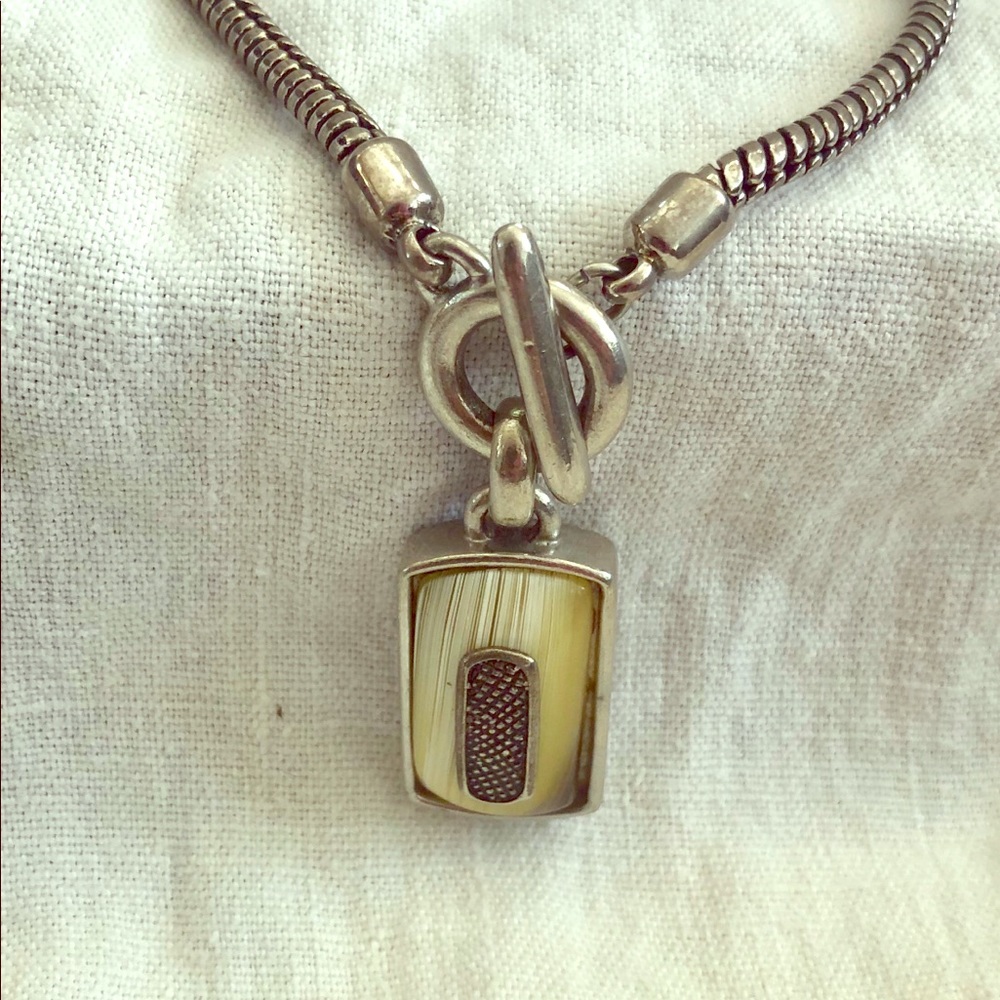 Ben Amun silver toggle pendant necklace